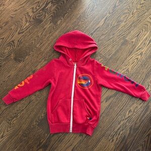 Aviator nation Red hooded zip up sweatshirt